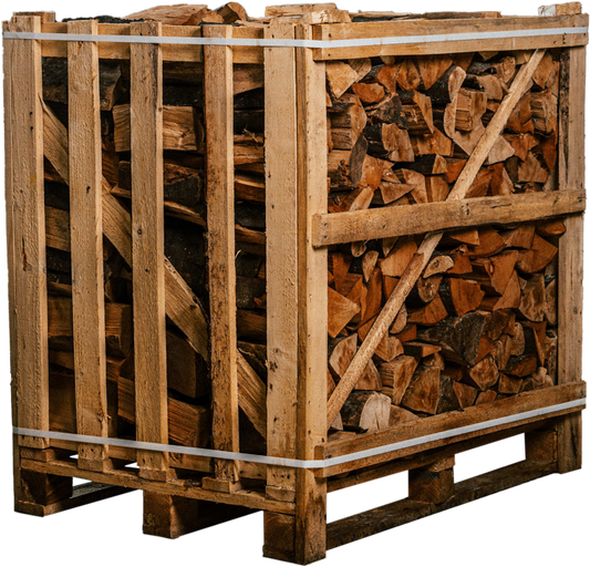Brennholzpalette schräg - Holzflix -Der Brennholz Shop