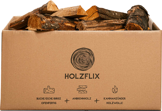 Brennholz Box von Holzflix frontal